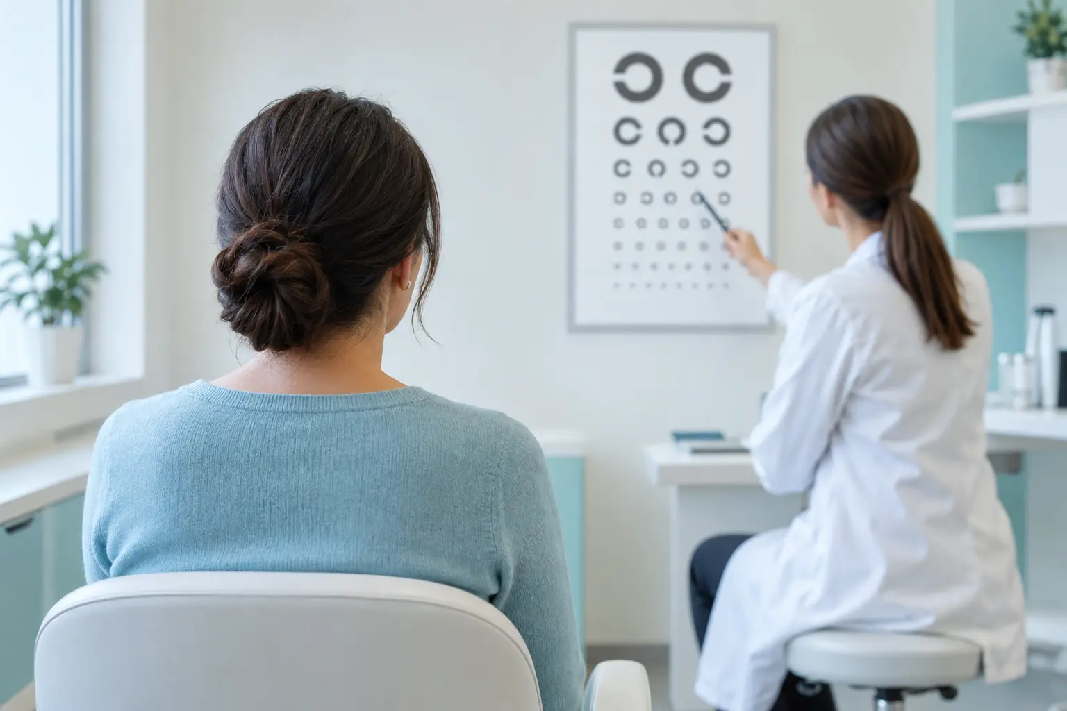 Profesional realizando una revisión visual